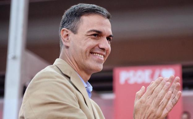 El presidente del Gobierno, Pedro Sánchez, durante un acto en Valladolid. 