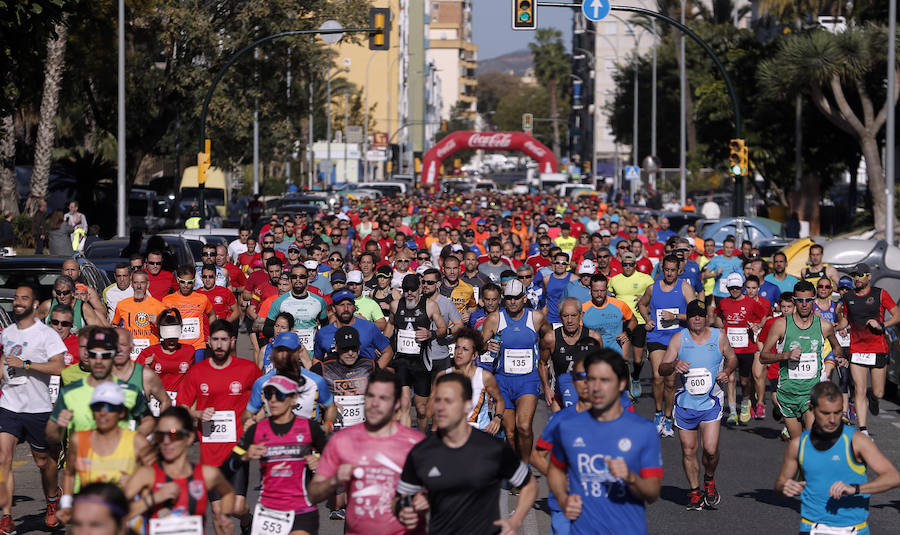 Unos 700 corredores participaron en la tradicional prueba con llegada a Gibralfaro