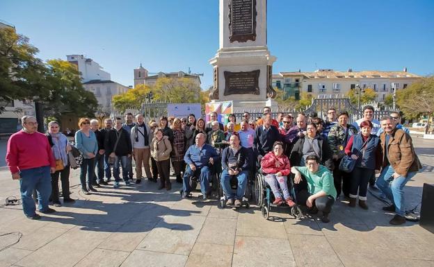 Presentación de espacio, esta mañana en la plaza de la Merced.