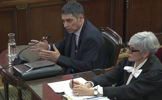 Captura de la señal del Tribunal Supremo con la declaración de Josep Lluís Trapero. 