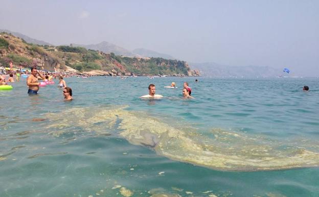 Imagen de la playa de Burriana, en Nerja. 