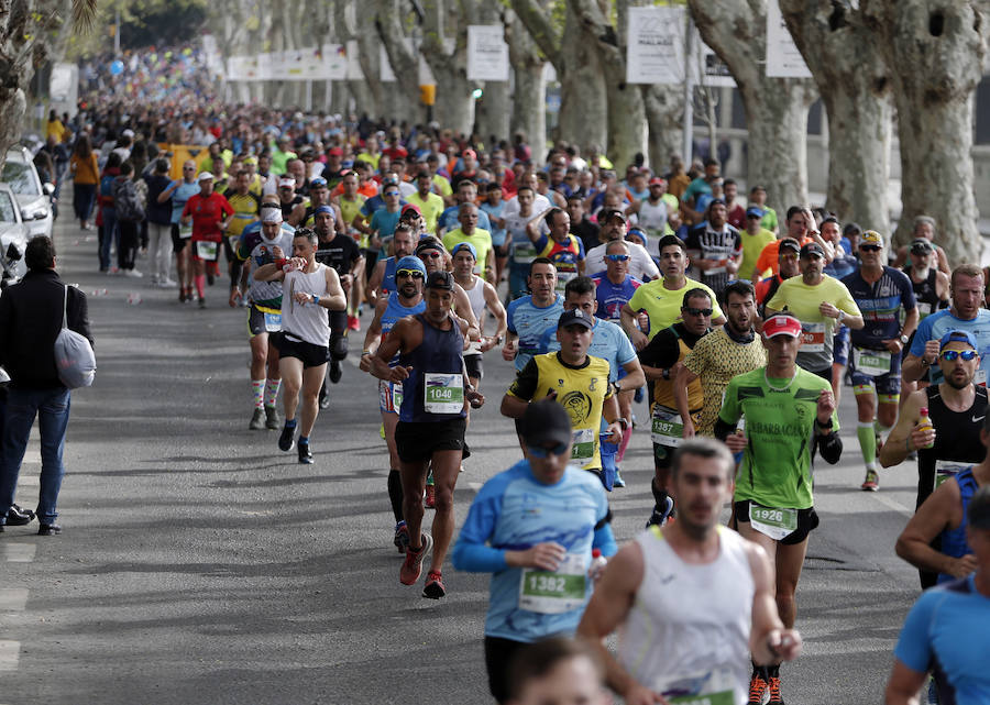 Más de 7.500 corredores participan en la 29ª edición de la Media Maratón Ciudad de Málaga.