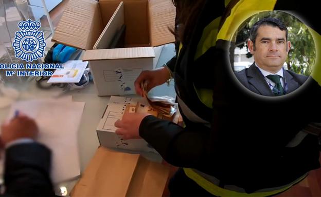 Registro realizado en una de sus oficinas. Arriba, a la derecha, Fernando Pastor.