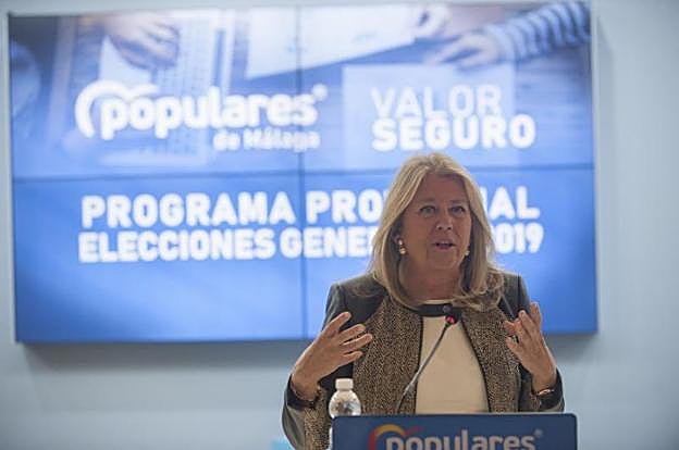 Ángeles Muñoz, ayer, en un su intervención en Málaga. 