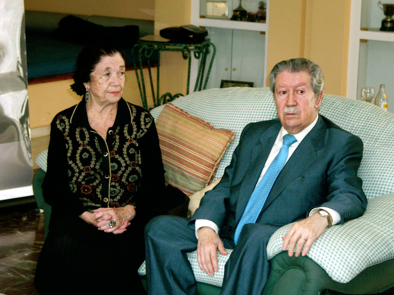 2003. Con su esposa, Paula Sacristán.