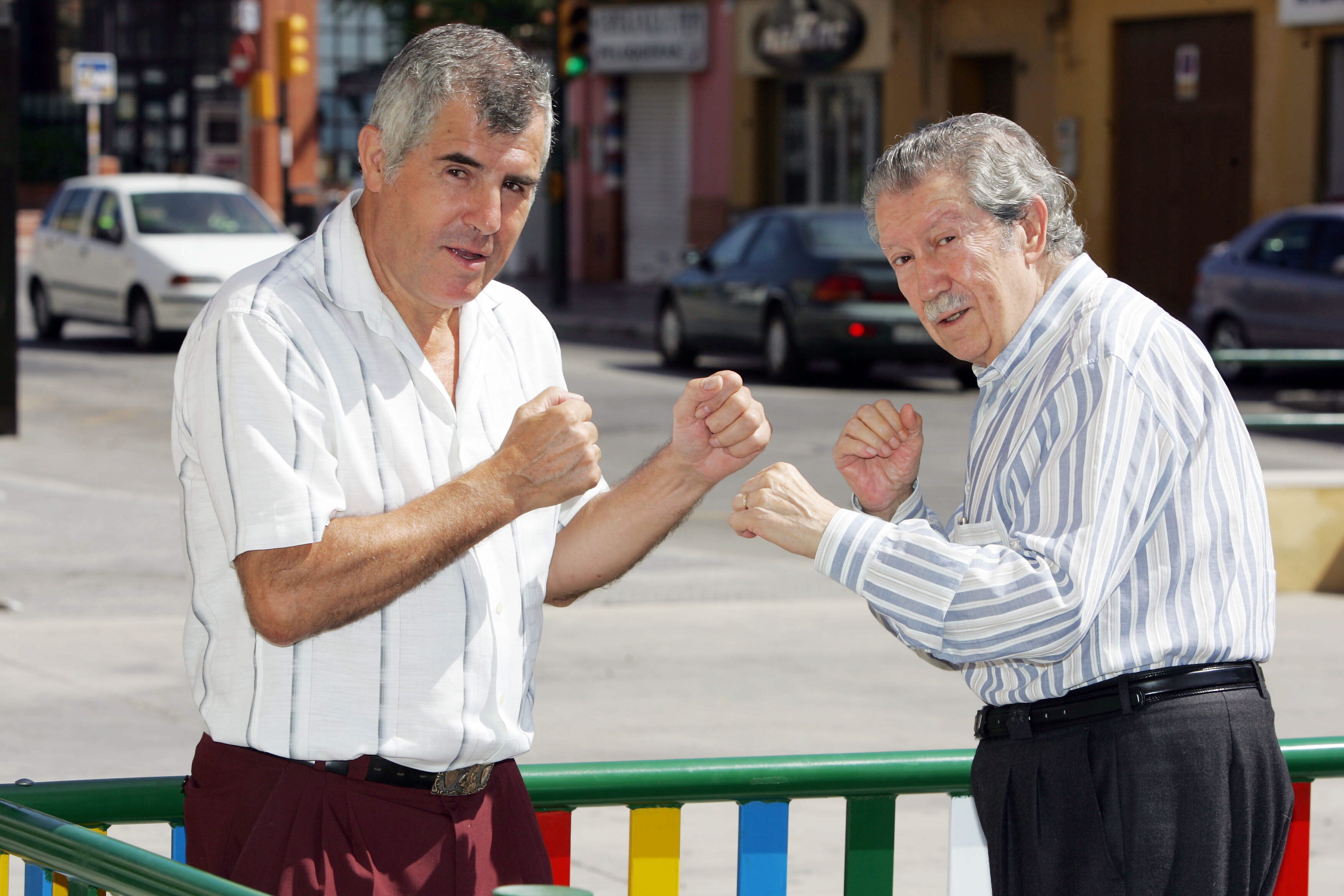 2006. Con el exboxeador José Durán.