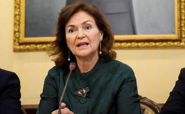 La vicepresidenta en funciones del Gobierno, Carmen Calvo.