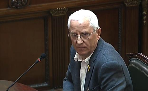 Nemesio Fuentes declarando en el Tribunal Supremo durante el juicio del 'procés'.