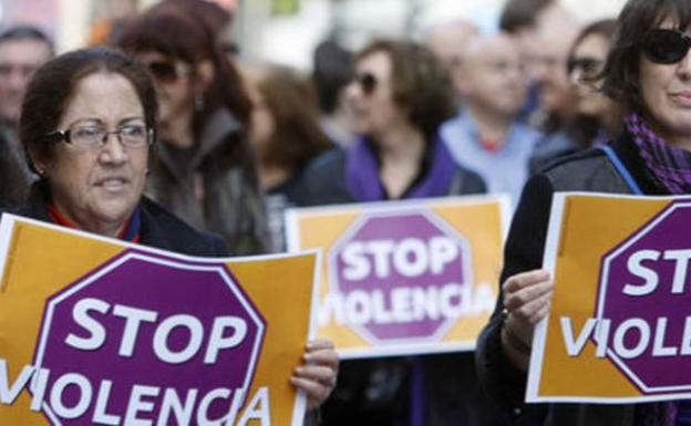 Manifestación contra la violencia machista. 