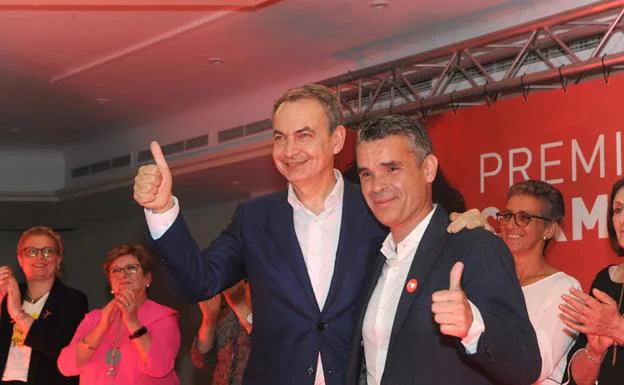 Rodríguez Zapatero y José Bernal, este jueves en Marbella