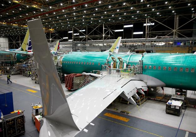 Un 737 Max en la fábrica de Boeing en Renton, Washington. :: reuters
