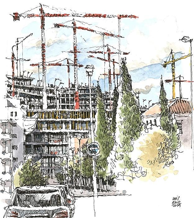 Málaga a trazos: Teatinos, el retorno de las grullas