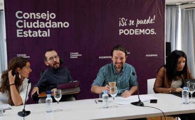 Pablo Iglesias preside el Consejo Ciudadano de Podemos.