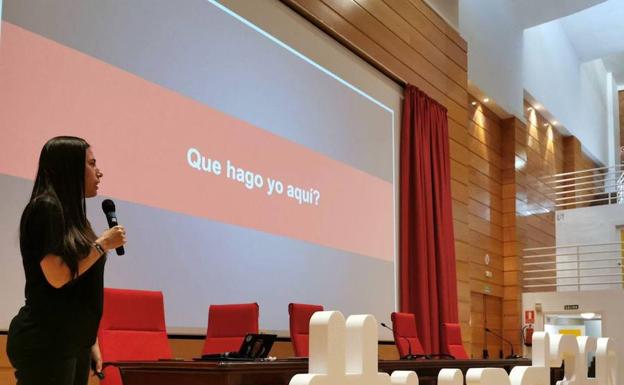 Soledad Antelada, en su charla. 