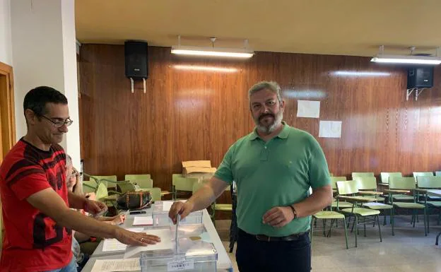José Antonio Rodríguez, votando el pasado 26 de mayo. 