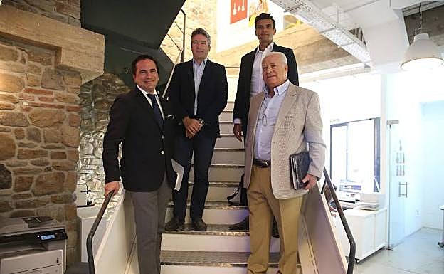 Responsables de Metrovacesa y Sierra Blanca Estates, en la presentación del proyecto. 