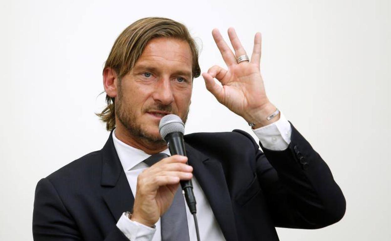 Francesco Totti, en la rueda de prensa.