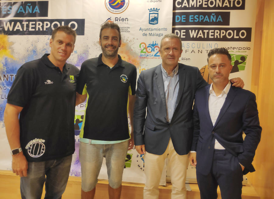 Arranca en Málaga el Campeonato de España de Waterpolo Infantil. En la foto, Alfonso Wucherpfennig, Miguel Ángel Botello, Luis Díaz y Francisco Olmos.