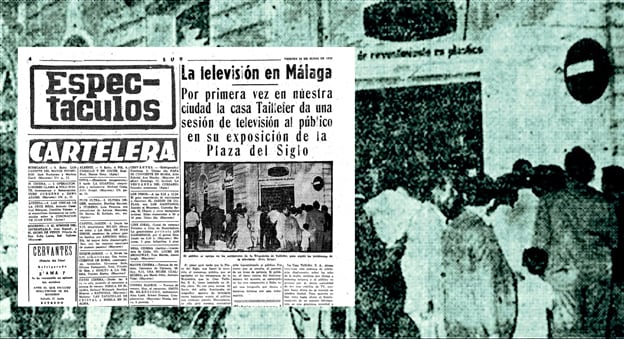 Página de SUR del 26 de junio de 1959 en el que se narra lo que supuso esa emisión de 1959 en el escaparate de Taillefer. 