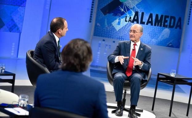 El alcalde de Málaga, Francisco de la Torre, durante el programa. 