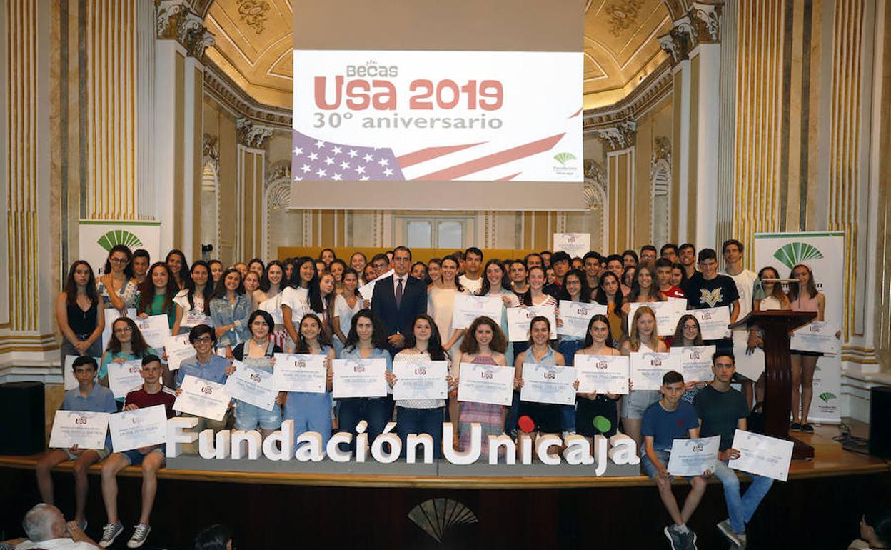 Fundación Unicaja entrega las 'Becas Estados Unidos 2019' para la inmersión lingüística