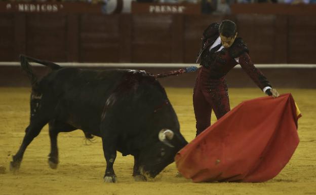 Manzanares en su actuación en La Malagueta en la feria de 2018.