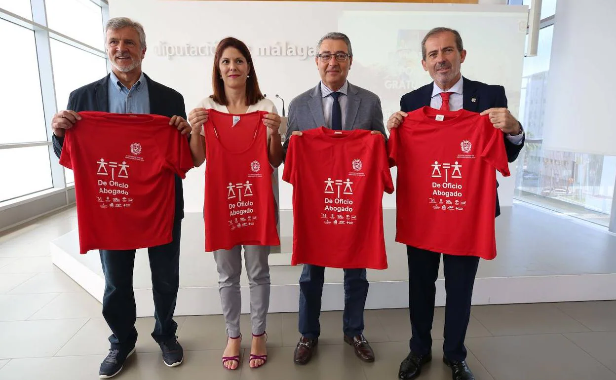 Alonso, Losada, Salado y Lara, en la presentación de la carrera de la Justicia Gratuita