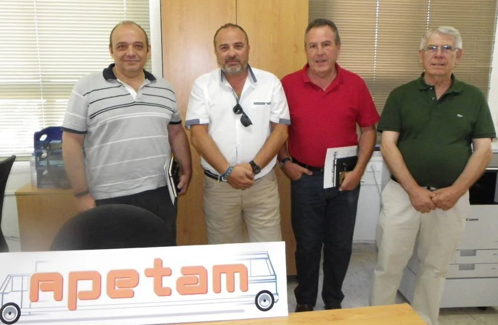 Guillermo Olmedo, Miguel Mateos, Javier Lozano y José Antonio Alcaraz durante una jornada de formación de APETAM.