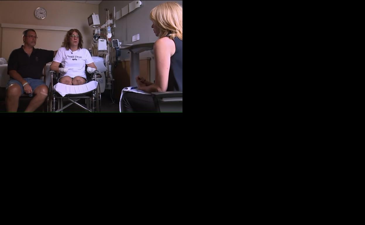 Marie Trainer en el hospital. 