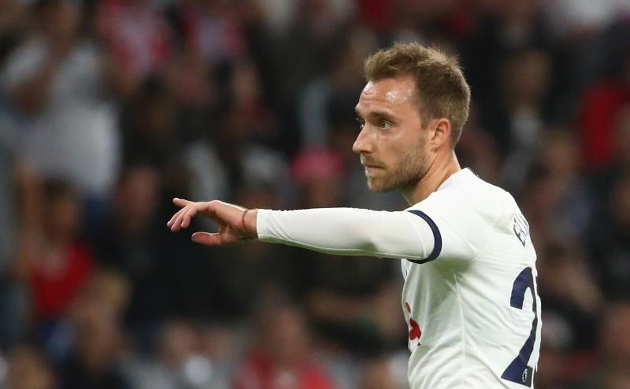 Christian Eriksen, durante un partido del Tottenham. 