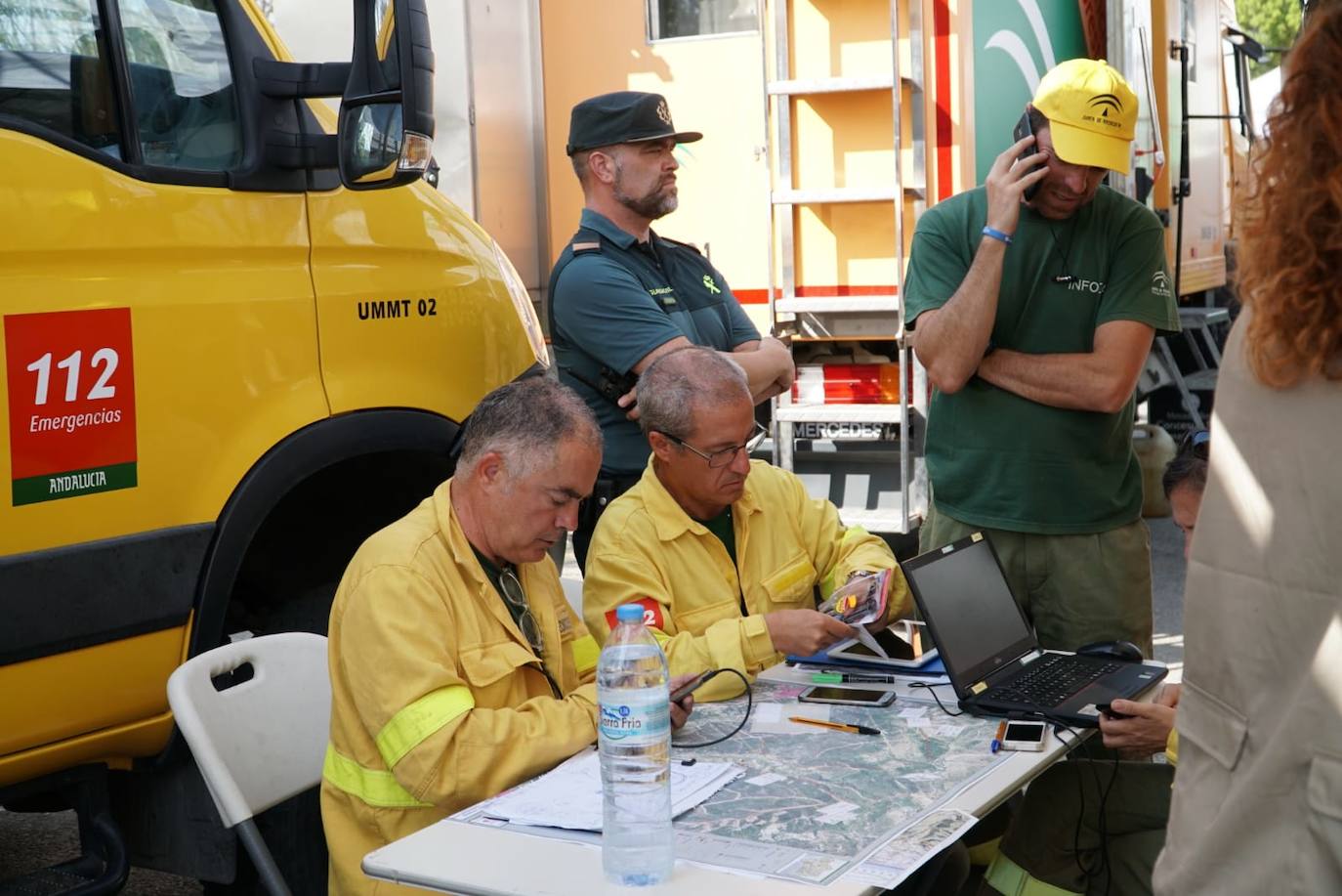 Miembros del dispositivo desplazados al lugar del siniestro.