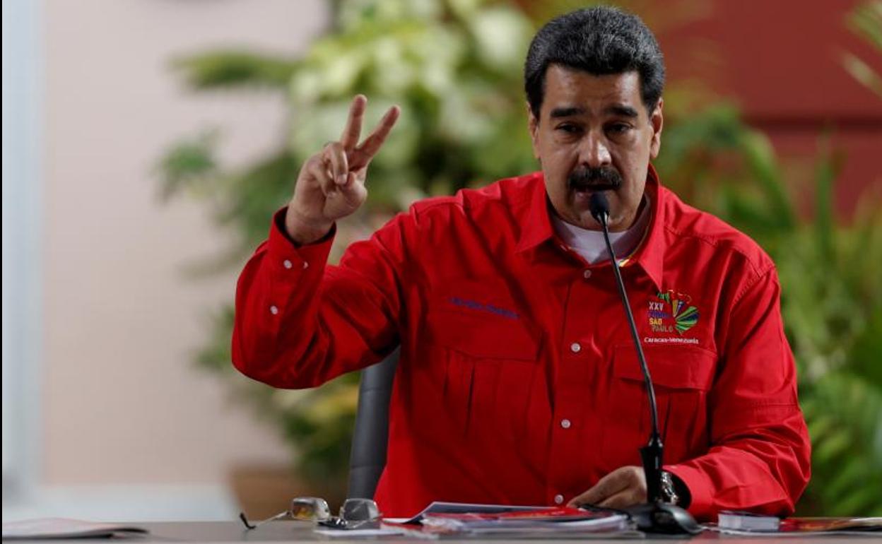 El presidente venezolano, Nicolás Maduro, durante un foro en Caracas.