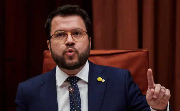 Comparecencia de Pere Aragonés ante la comisión de Economía del Parlament. 