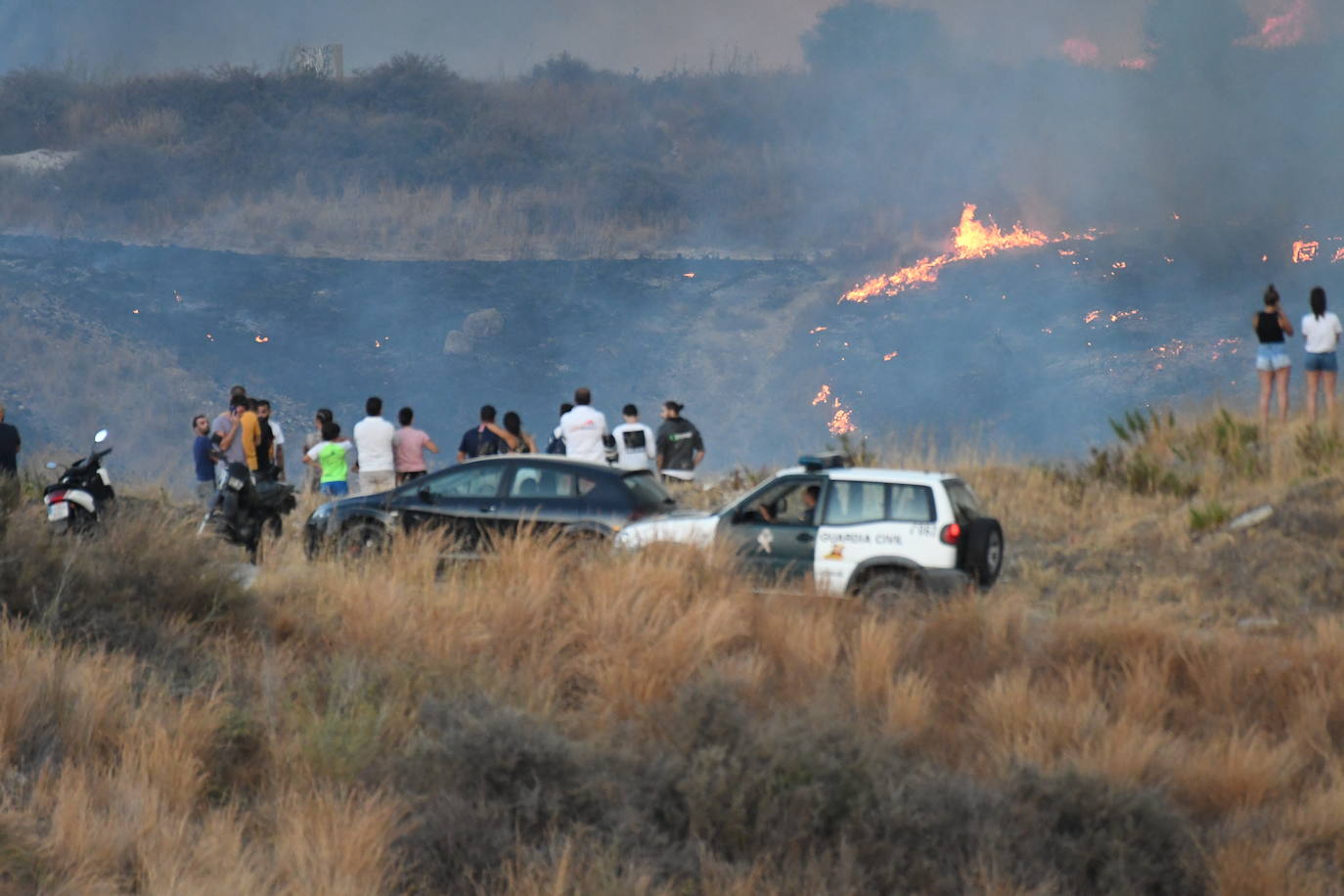El fuego se originó en la zona conocida como Altos de Marbella. 