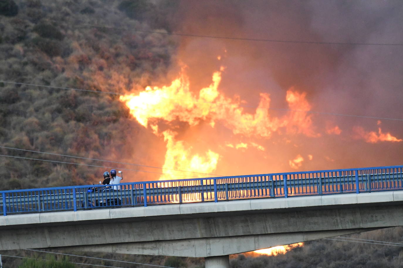 El fuego se originó en la zona conocida como Altos de Marbella. 