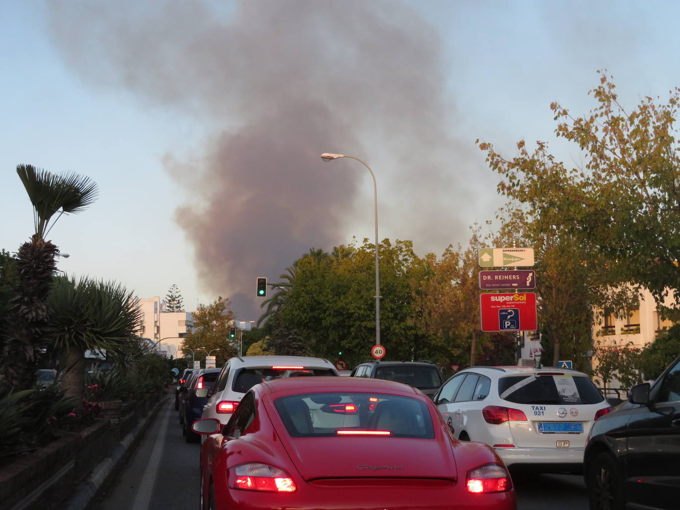El fuego se originó en la zona conocida como Altos de Marbella. 