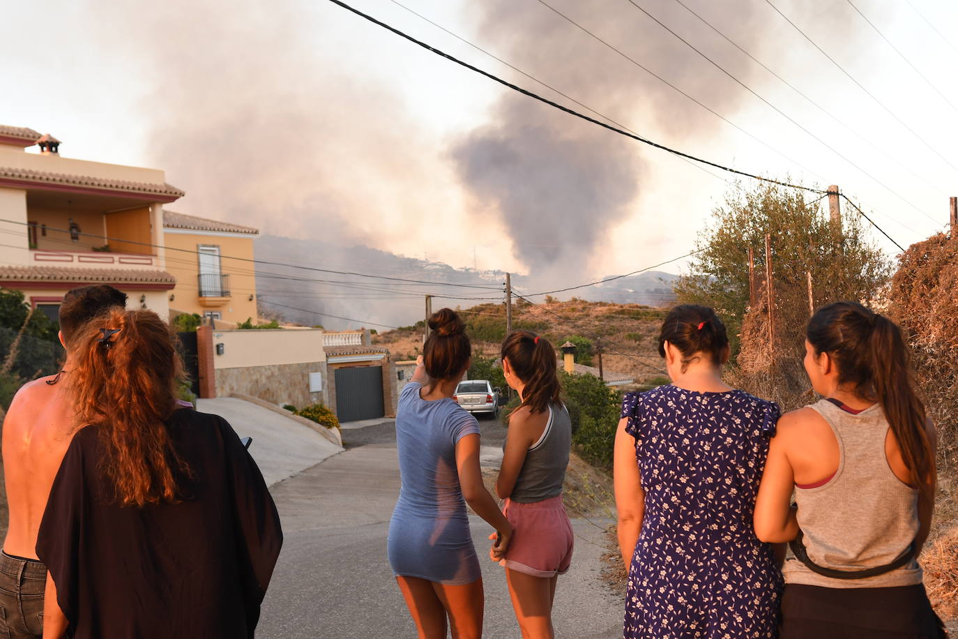 El fuego se originó en la zona conocida como Altos de Marbella. 