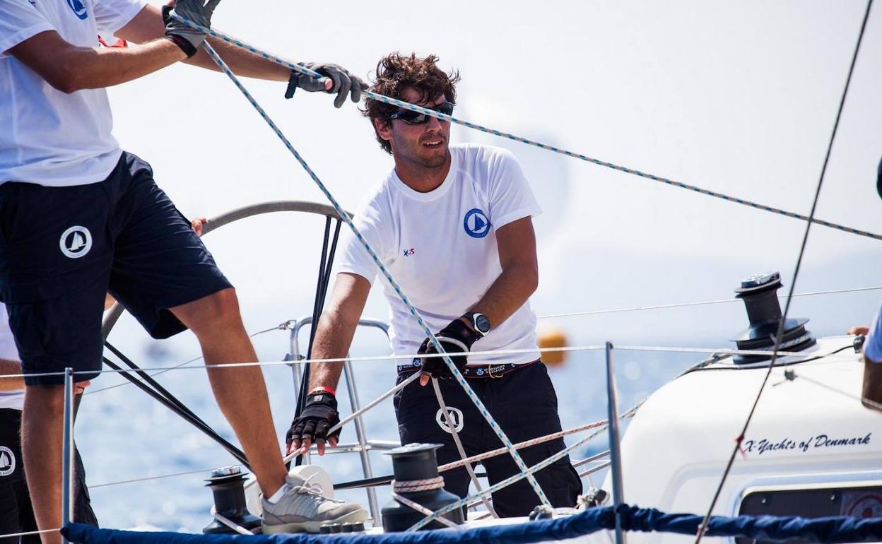 Rafael Díaz compitiendo en deportes náuticos, una de las dos pasiones de su vida. 