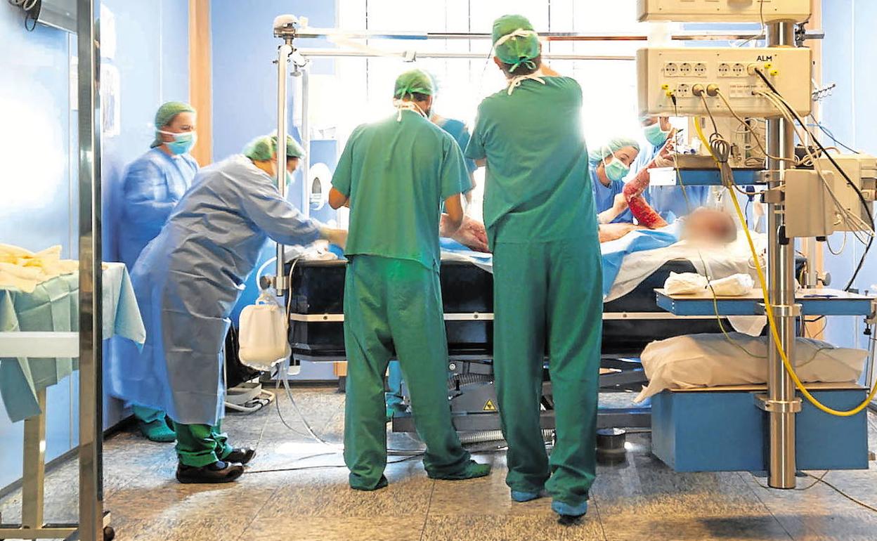 Sanitarios atienden a un paciente en un hospital del País Vasco.