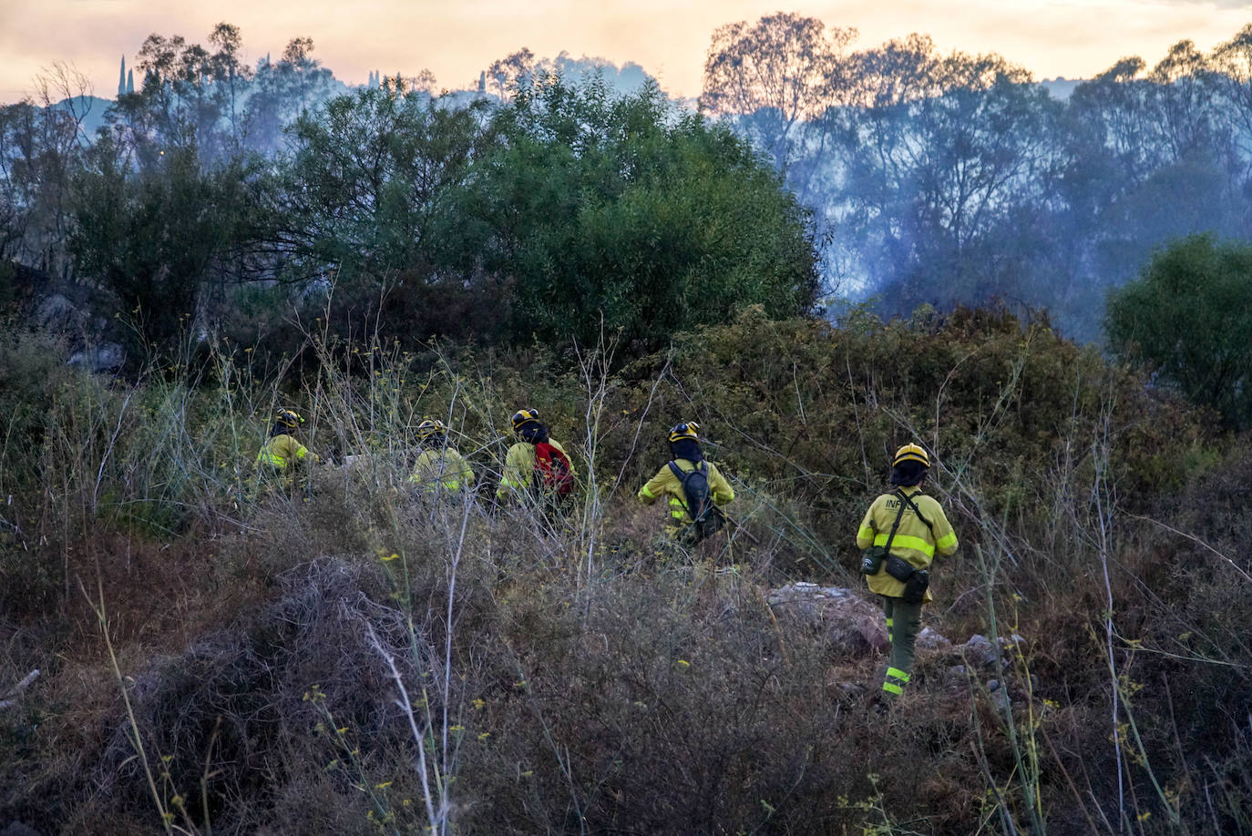 Fotos: El incendio en el paraje Los Monteros de Marbella en imágenes