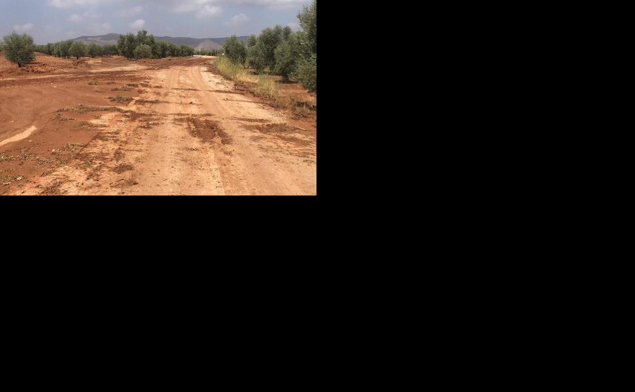 Uno de los caminos a reformar se ha visto afectado por las lluvias del pasado lunes. 