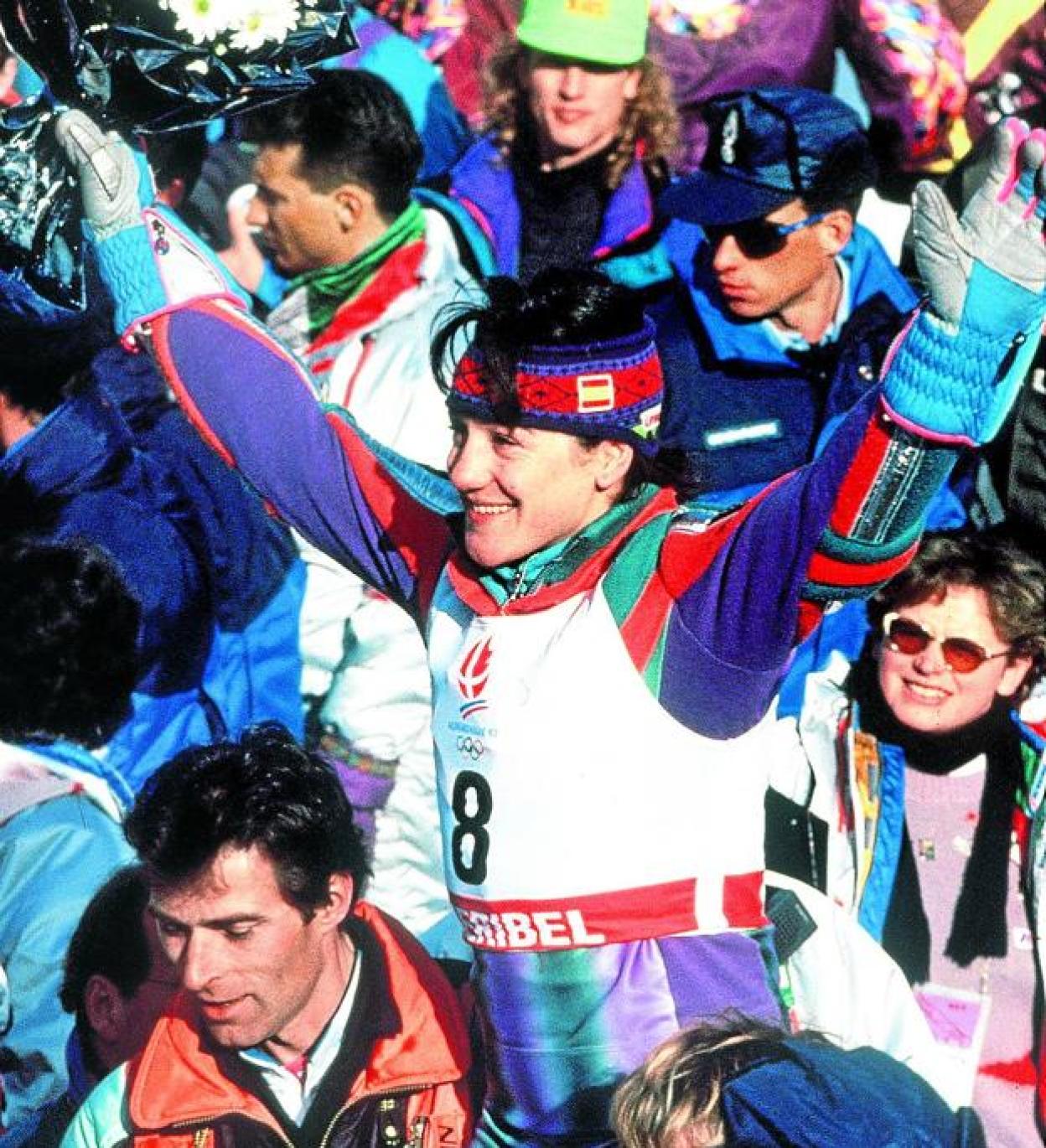 Blanca Fernández Ochoa, durante los Juegos Olímpicos de Invierno en Albertville en 1992. 