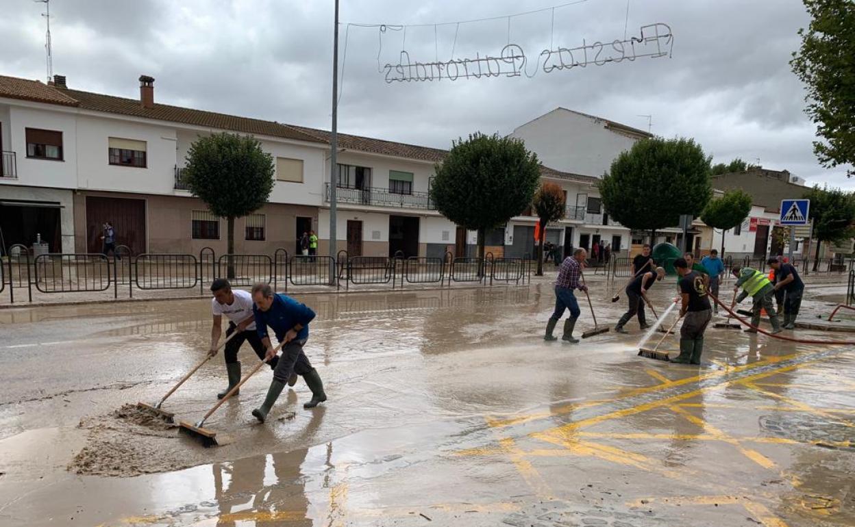 Villanueva del Trabuco, anegada por las fuertes lluvias