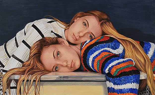 Imagen principal - Tres de las obras de la exposición. 