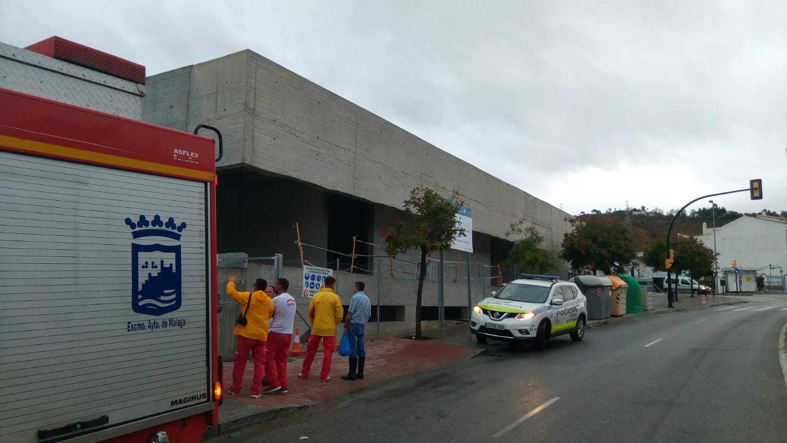 Daños en el pabellón de Puerto de la Torre