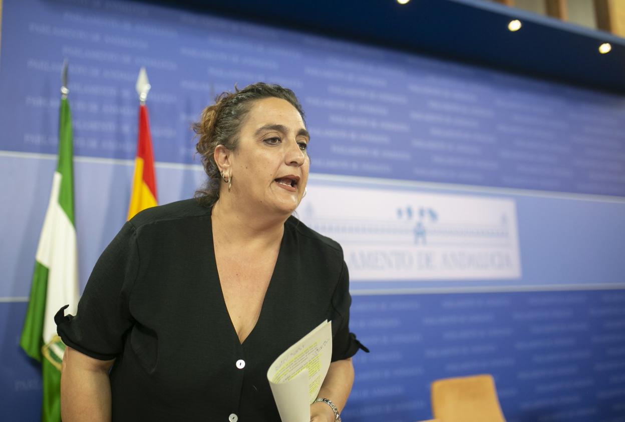 La portavoz adjunta de Adelante, Ángela Aguilera. 