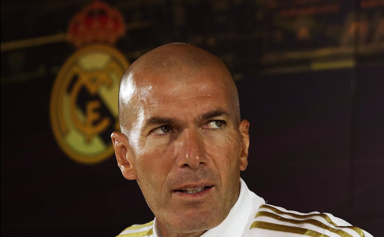 Zinedine Zidane, durante la rueda de prensa. 