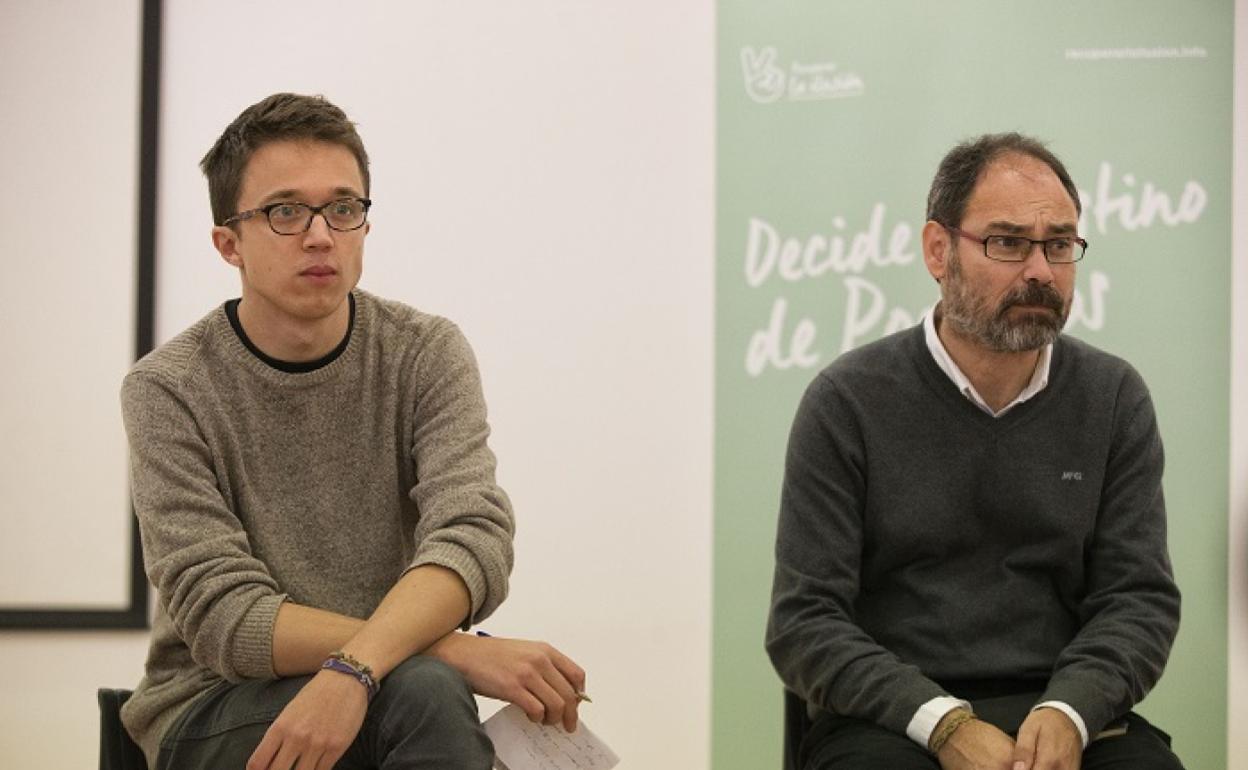 Íñigo Errejón y Alberto Montero, en un acto celebrado en Málaga. 