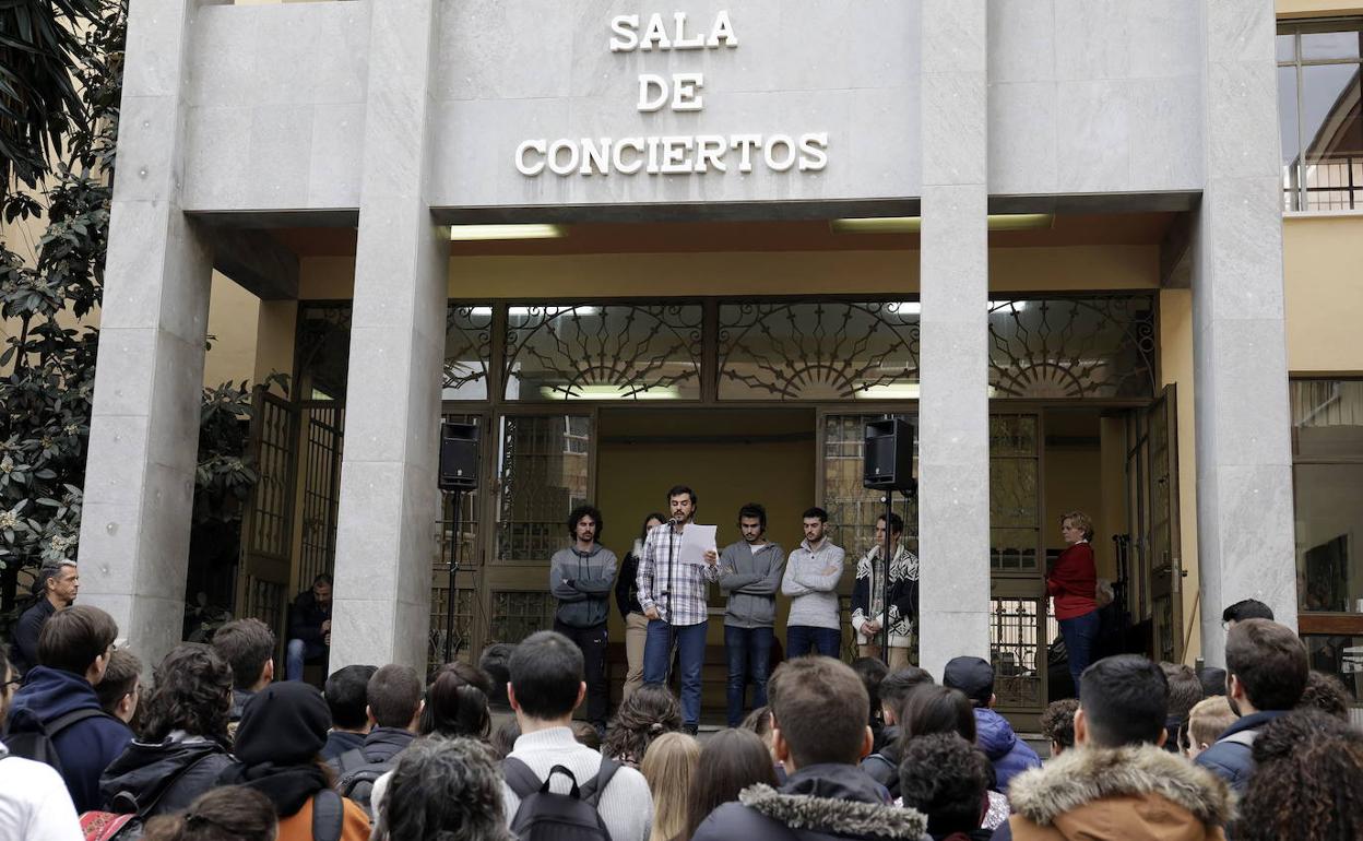 Estudiantes, en el Conservatorio Superior de Música de Málaga. 