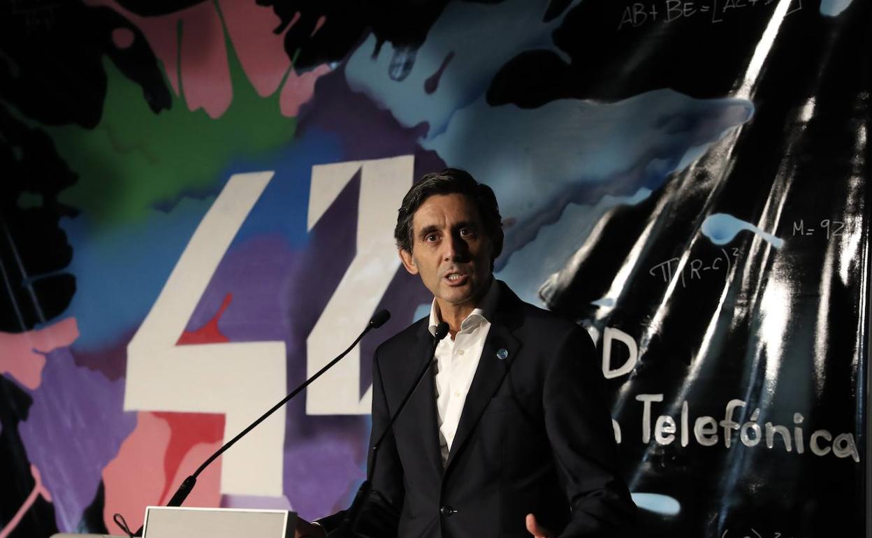 El presidente de Telefónica, José María Álvarez Pallete, en un acto de la compañía. 